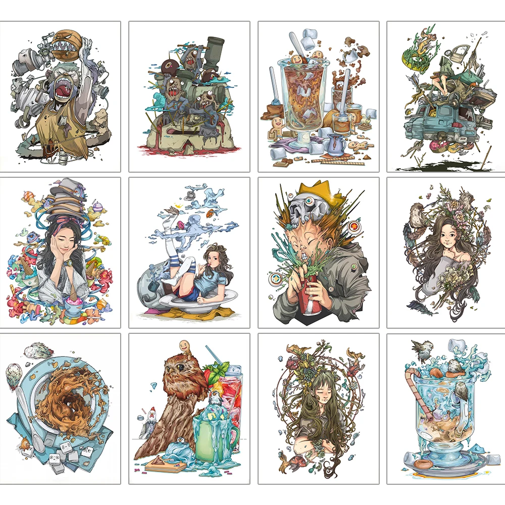 

Art Illustration DIY Painting by numbers Characters Art Atlas Coloring Decoration Canvas Wall Crafts Unique Gift