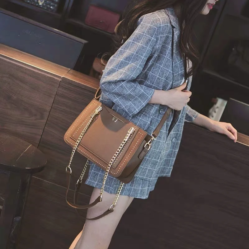 Женская сумка на плечо с заклепками высокого качества 2020|Сумки ручками| |