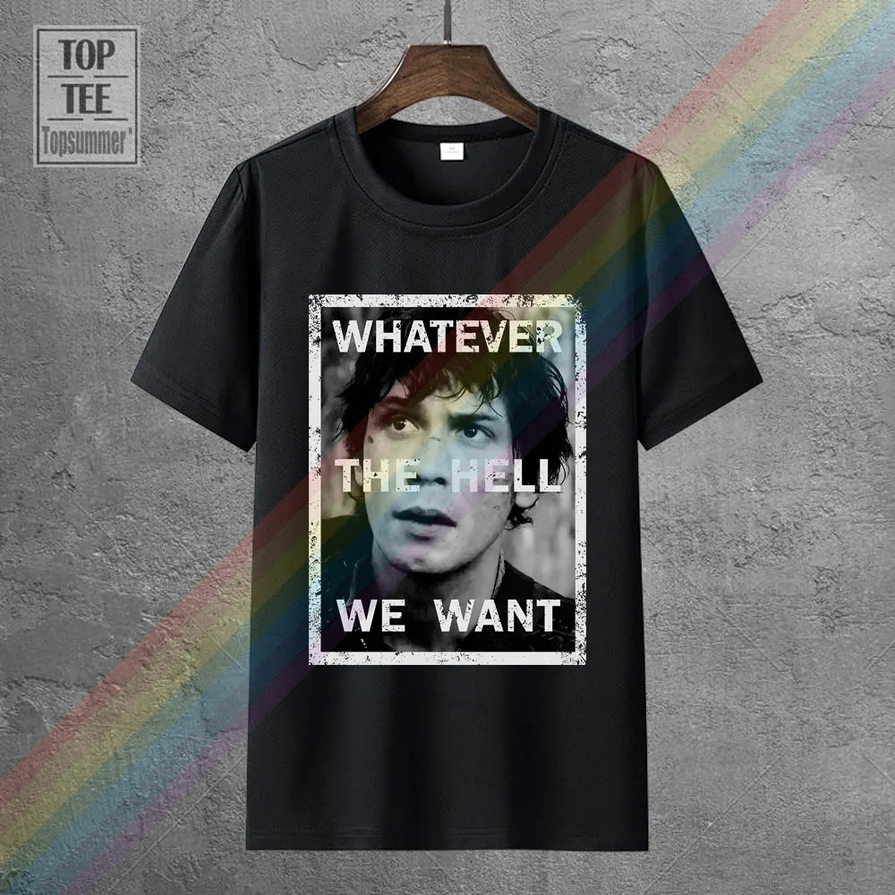

Bellamy The 100 Whatever The Hell We Want Men'S Black T Shirt Clothing Low Price Top Tee For Teen Boys T Shirt
