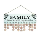 Хрустальный эпоксидная смола, форма, подвеска в виде сердца для всей семьи, настенный календарь, силиконовая форма сделай сам, поделки, украшения, инструмент для украшения