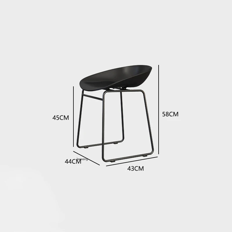 

Nordic Dining Chair Luxury Iron Art Home Dining Chair Simple Desk Chair Plastic Makeup Dormitory Designer Simple Dining Chairs