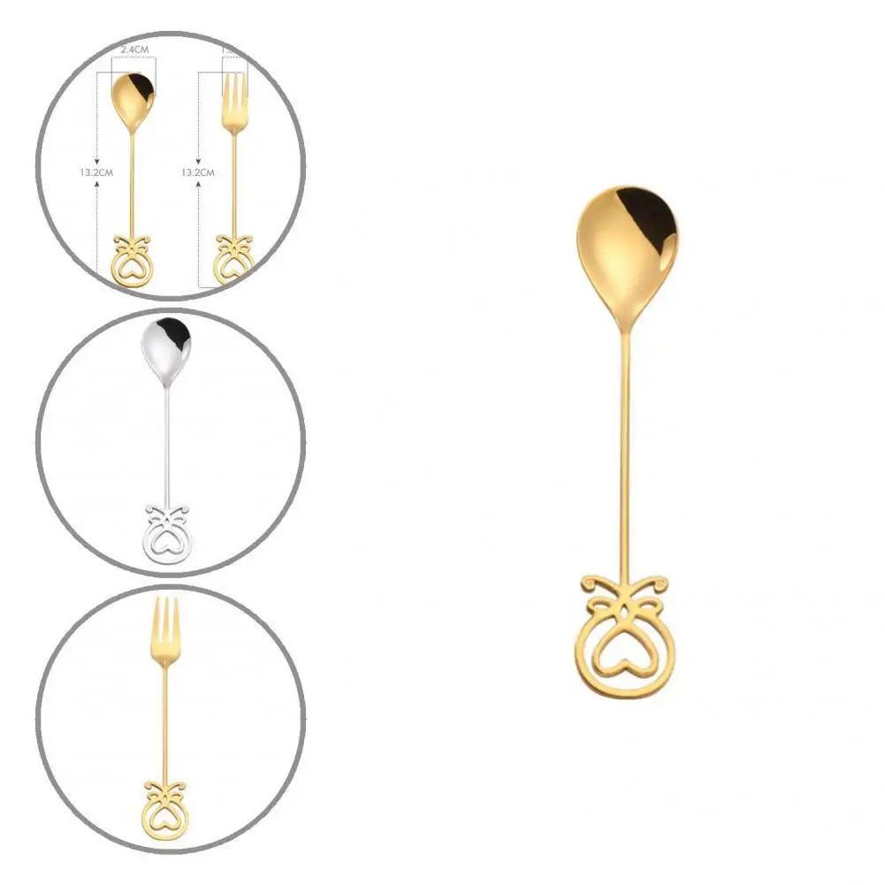 

Coffee Spoon Solid Color Drink Stirrer 304 Stainless Steel Anti-deform Useful 5.2 Inch Creative Espresso Mixing Stirrer