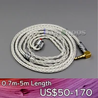 ln006345 99 99 pure silver xlr 3 5mm 2 5mm 4 4mm earphone cable for audio technica ath im50 im70 im01 im02 im03