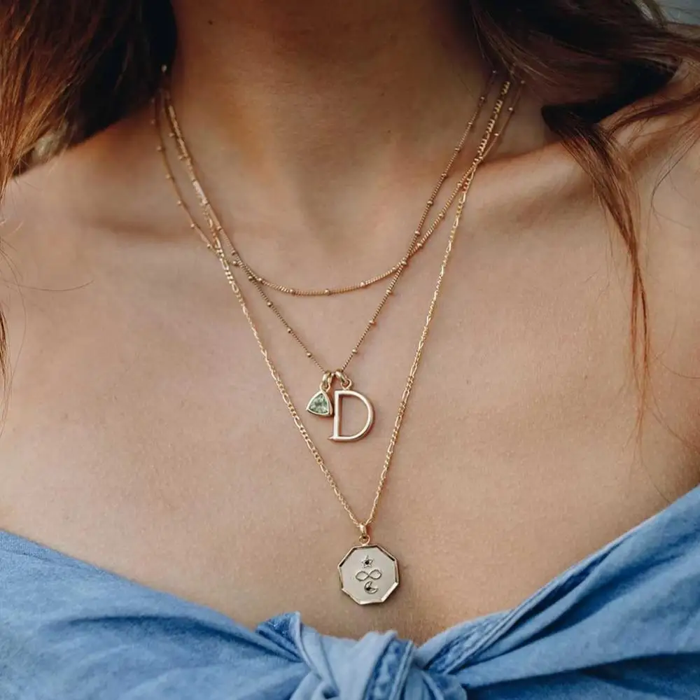 Подвеска ANDYWEN из стерлингового серебра 925 пробы с золотыми буквами