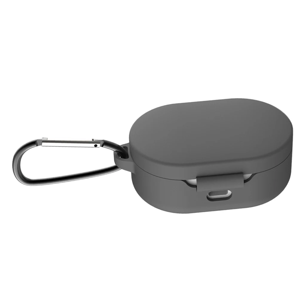 Gray 71 x 46 x 31mm Силиконовый защитный чехол с кольцом для Xiaomi mi Red mi AirDots наушники Bluetooth модные беспроводные наушники - Цвет: Gray 71 x 46 x 31mm