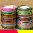 Лента атласная в виде единорога, 6 мм, 25 ярдов, ленты для свадьбы, Рождества, подарочная упаковка сделай сам, блестящие тонкая лента для украшения, лента для Хэллоуина