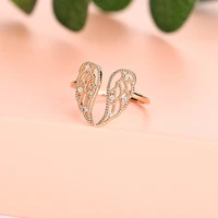 hot original hollow out angel wings ring 925 sterling silver zircon open ring 2020 woman fashion diy jewelry gifts free shipping