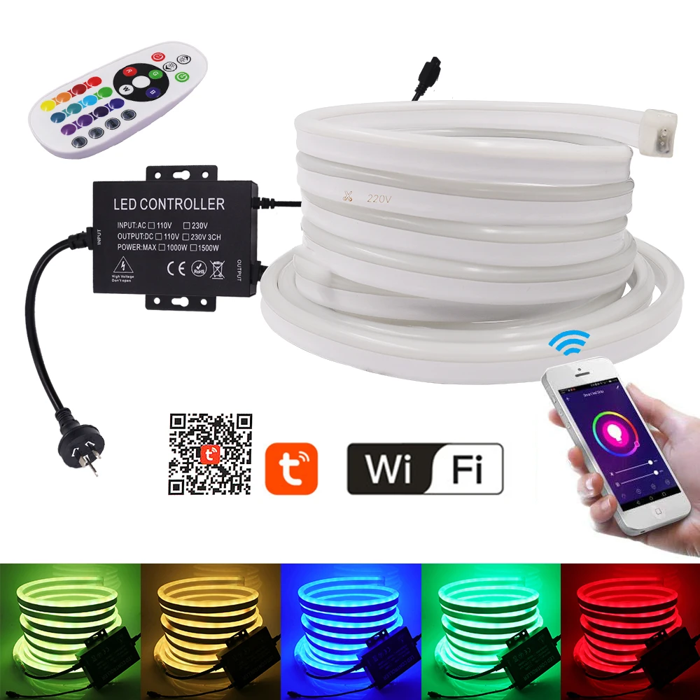 RGB-Лента светодиодная 220 В 110 1500 Вт с 24 кнопками | Лампы и освещение