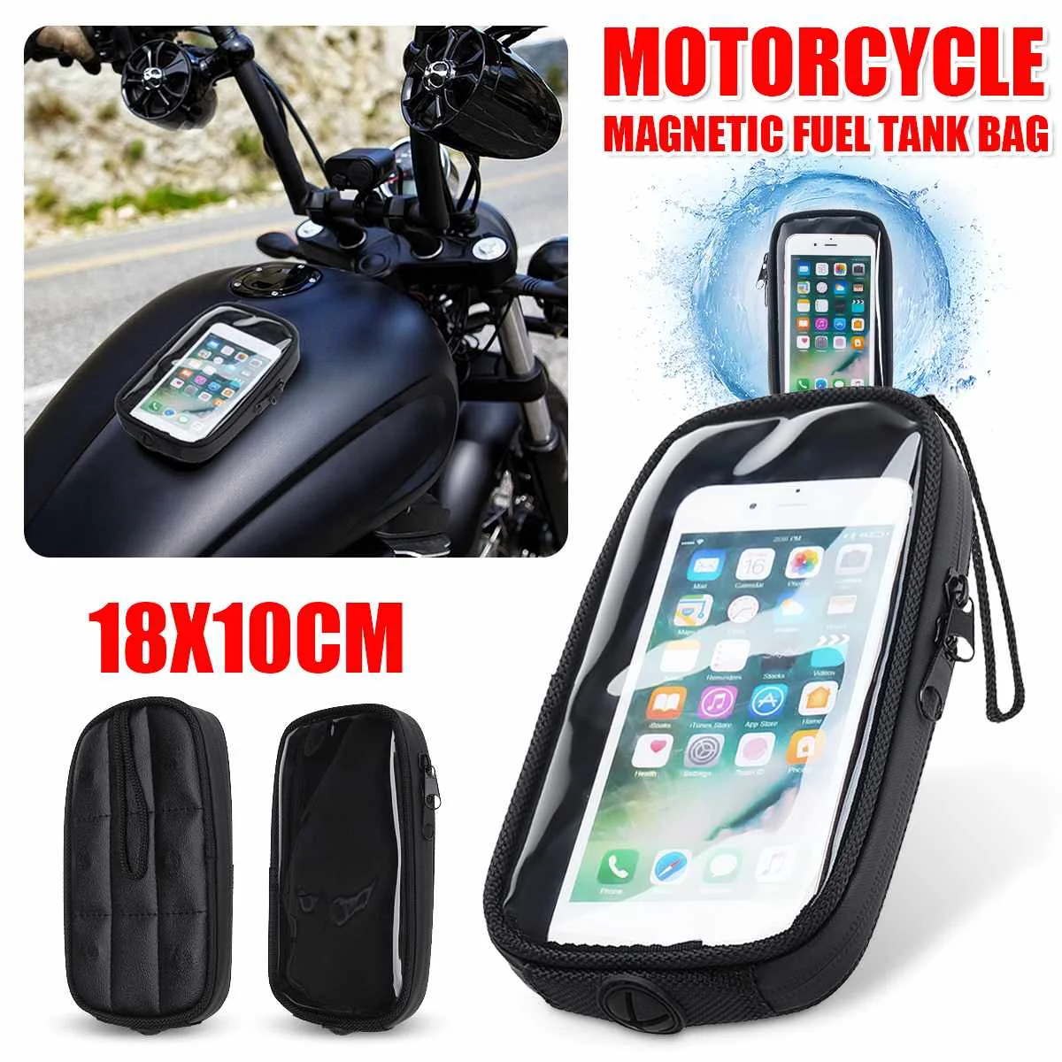 Магнитная сумка для бака мотоцикла бензобака водоотталкивающая телефона чехол
