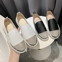 large size flat platform shoes women thick bottom espadrille womens shoes casual slip on ladies flat shoes chaussure femme w38