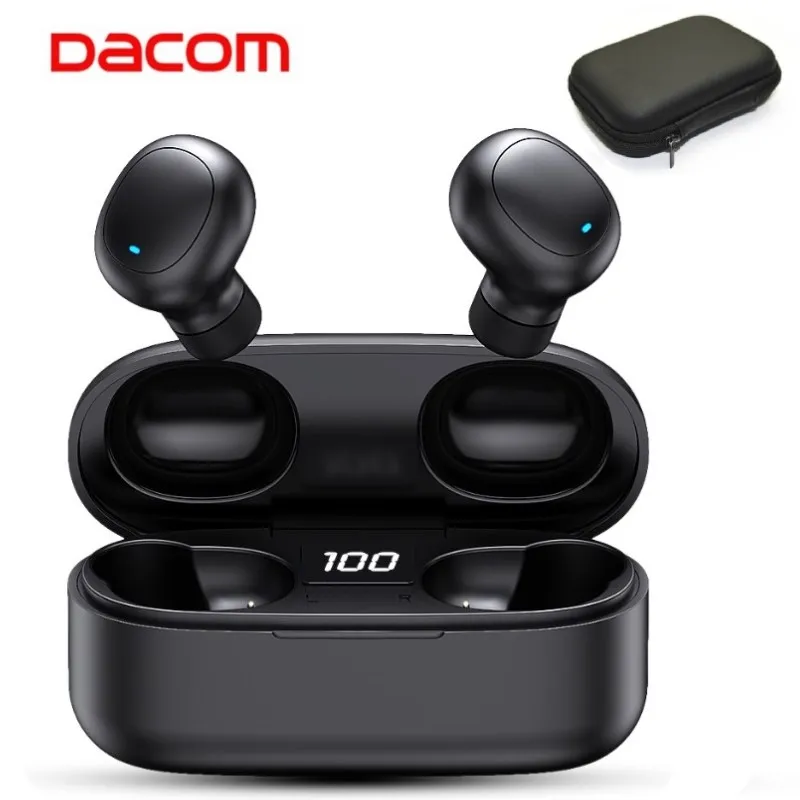 DACOM U7 полностью Беспроводные стереонаушники Bluetooth наушники 5 0 Hi Fi мини TWS с ЖК