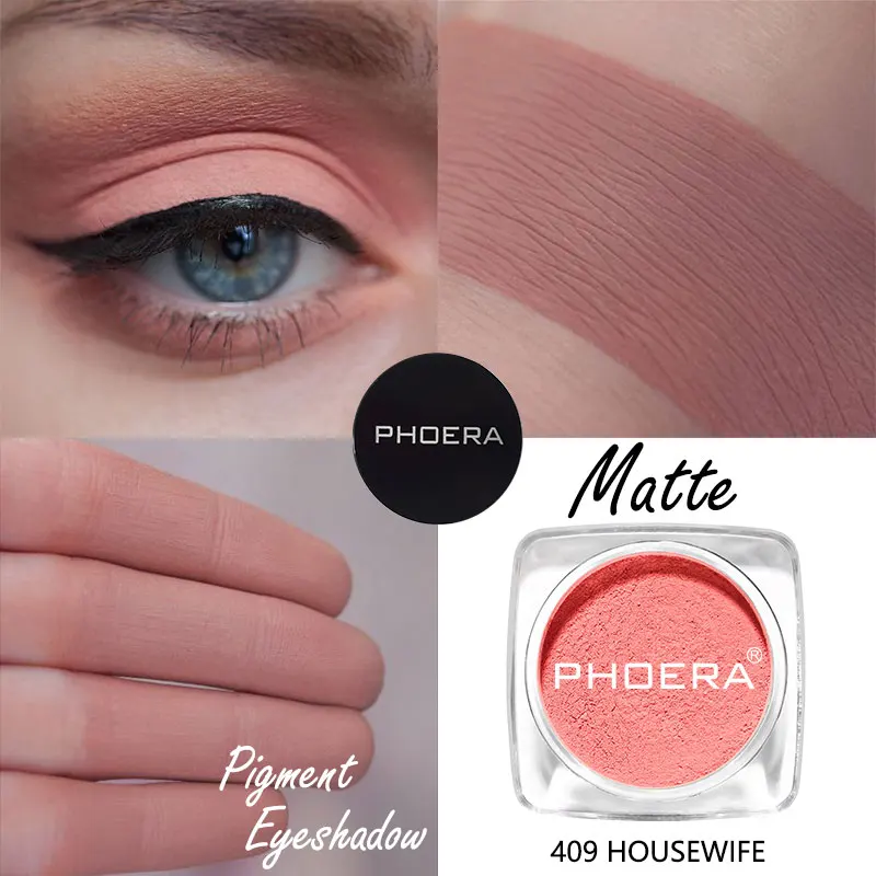 Матовые тени для век PHOERA 12 цветов пигмент макияжа нюдовые долговечные яркие