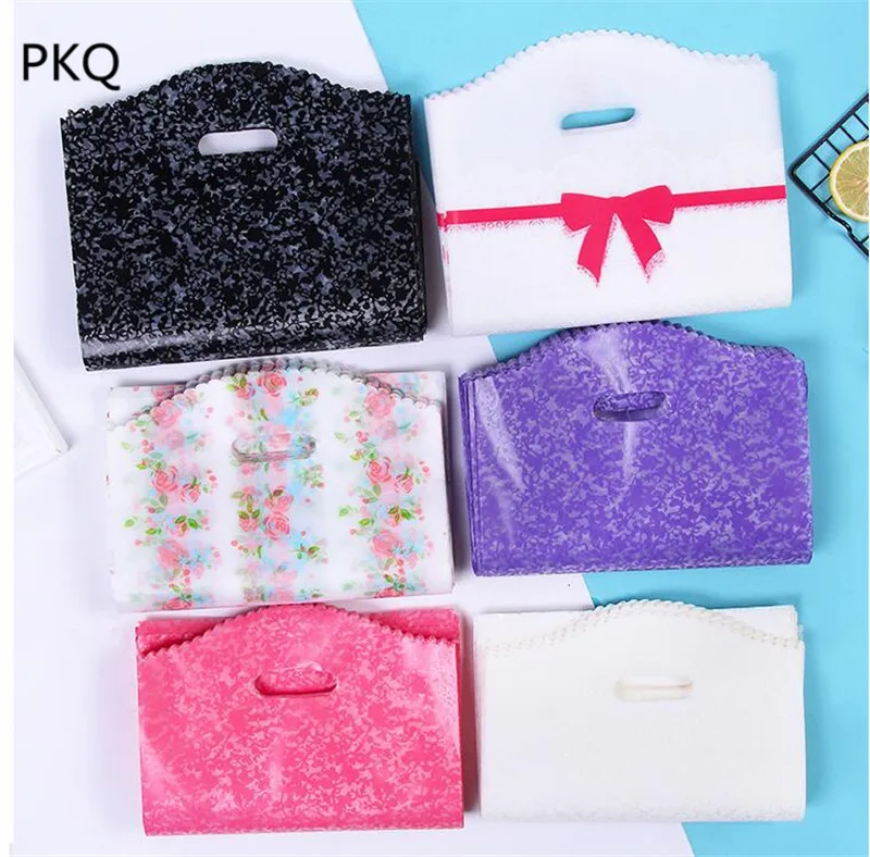 20*26 см/25*35 см цветочный Печатный пластиковый подарочный пакет Одежда Ювелирные