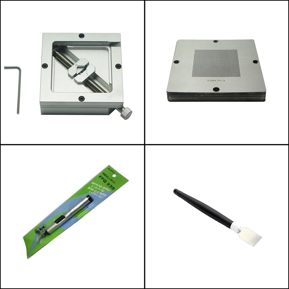

HT-90MM ball reballing station + Universal 29 stencils + scraper + suction pen