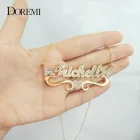 Ожерелье DOREMI из нержавеющей стали с именем на заказ, креативное ожерелье с бабочкой из нержавеющей стали