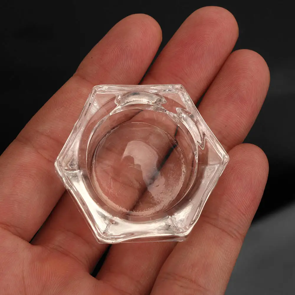 

2pcs Crystal Cup Lid Transparent Glass Nail Art Dappen Dish Cup Liquid Makeup Nail Styling Tool Equipment Tools Beauty Health