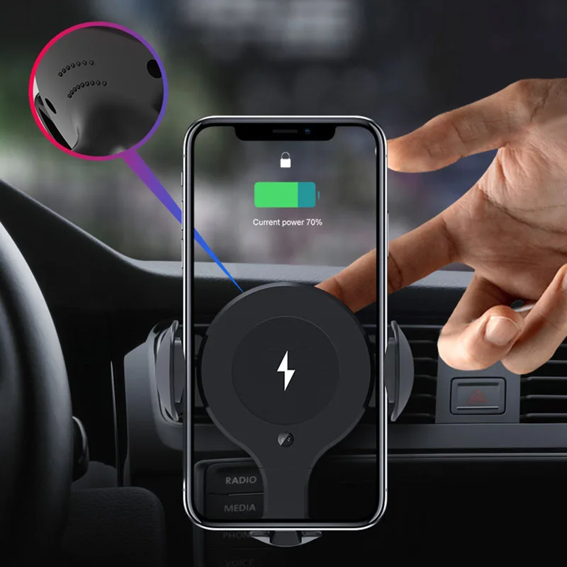 Автомобильное беспроводное зарядное устройство держатель телефона