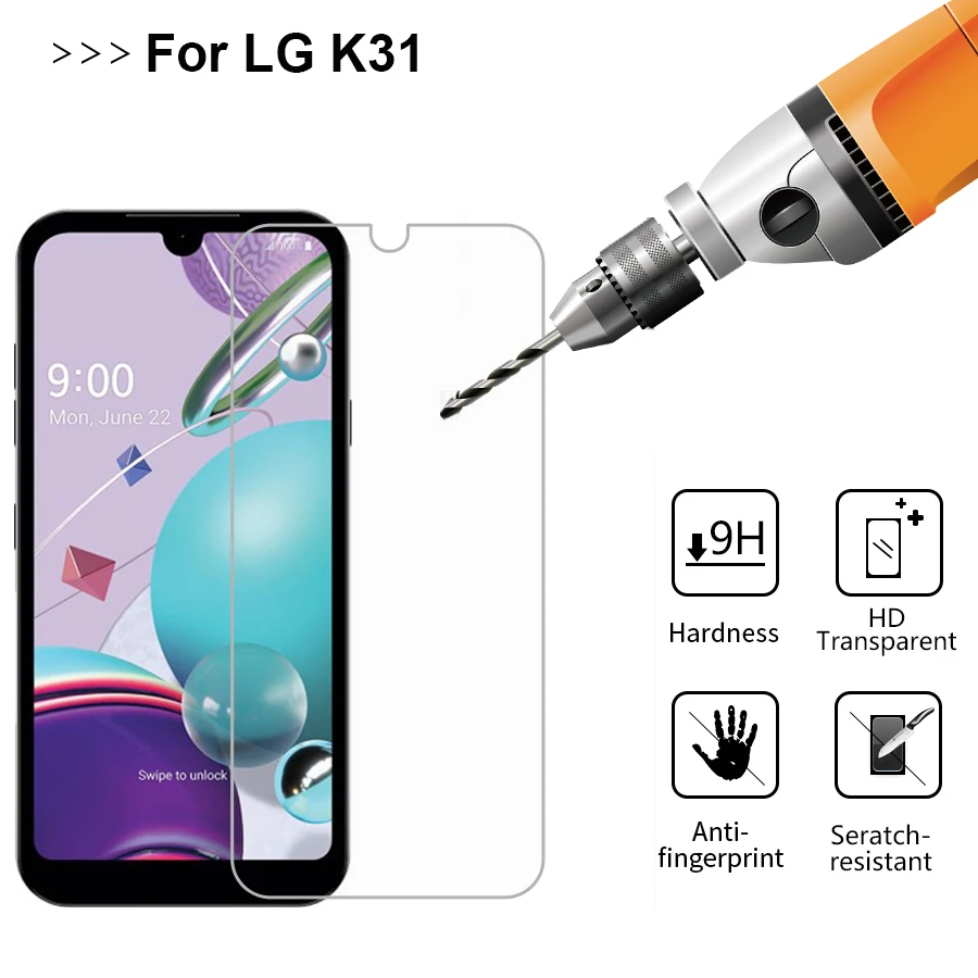 

2 шт. Защитная пленка для экрана для LG K31 Pelicula de vidro закаленное стекло против царапин для LG K31 LMK300Q стеклянный чехол