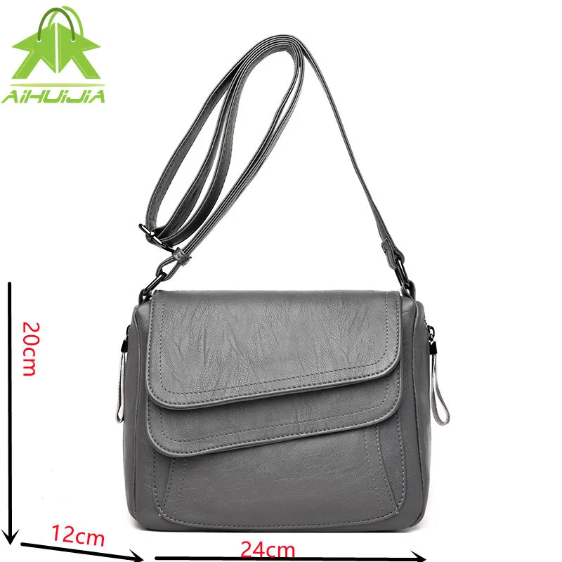 

Fashion Solid Color Womens Shoulder Bag High Capacity Messenger Bags 2021 New High Quality Pu Leather Simplicity Female Handbag