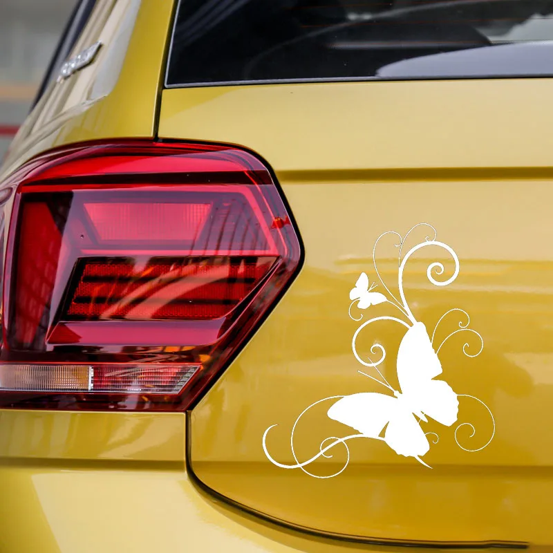 

16.6*15.2cm Personality Butterflies Car-Sticker Automobiles Motorcycles Window Bumper Laptop Vinyl Decal PVC Decorative Goods