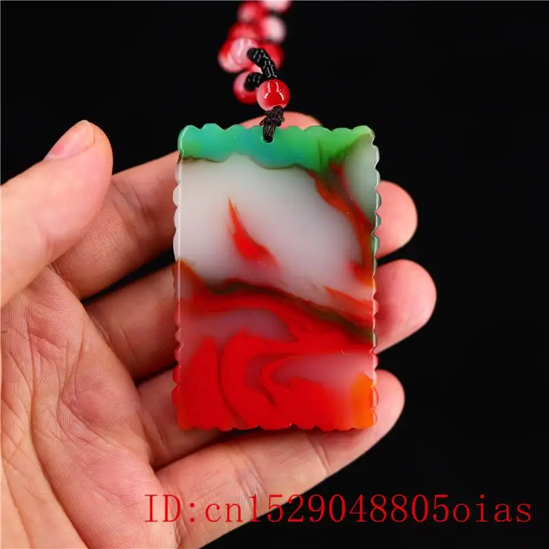 Цвет Нефритовый дракон воин Кулон китайский амулет ювелирные изделия Мода