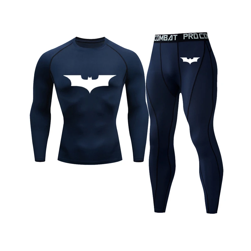 Мужские компрессионные колготки для фитнеса спортивный костюм супергероя