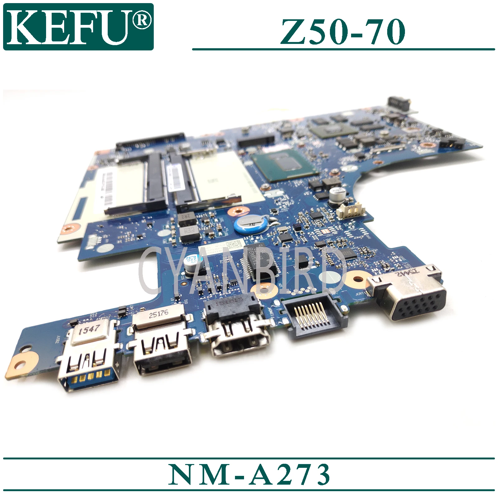 

KEFU NM-A273 original mainboard for Lenovo G50-70M Z50-70 with I5-4210U GT820M Laptop motherboard