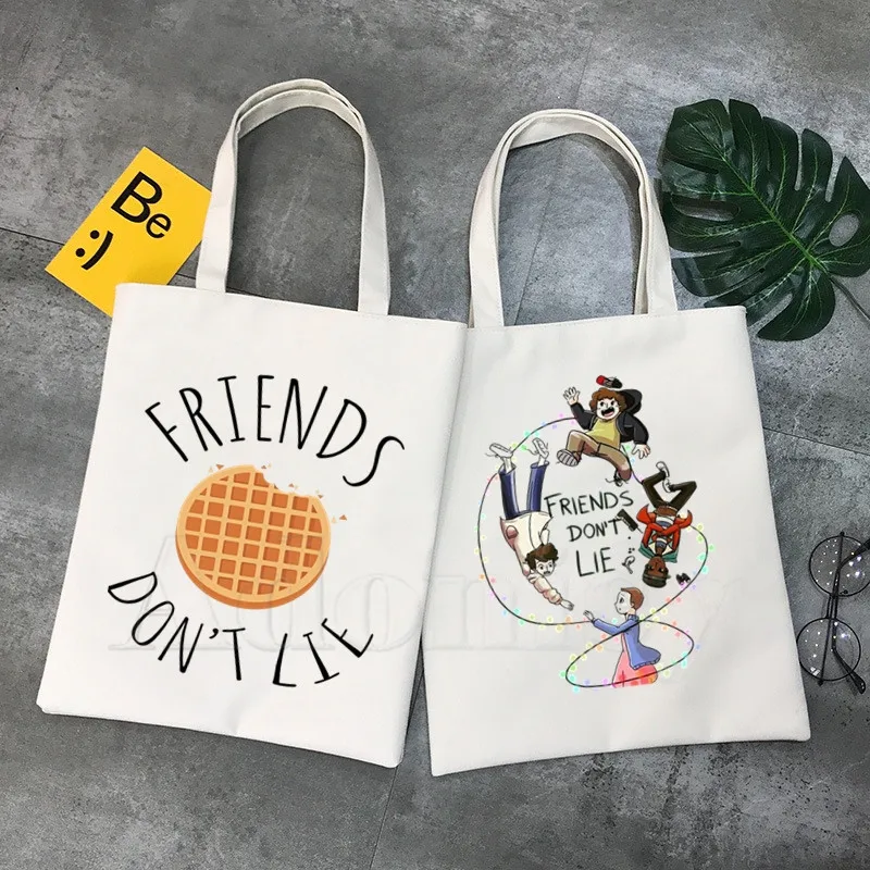 Холщовая Сумка тоут на плечо с принтом очень странные дела|Хозяйственные сумки| |