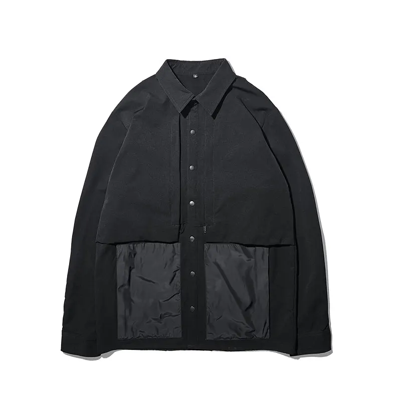 PUPIL TRAVEL 2020FW Techwear Men's Long Sleeve Wrinkle Free Black Molle Shirt Tactical Shirt h Hip Hop Punk Style Streetwear