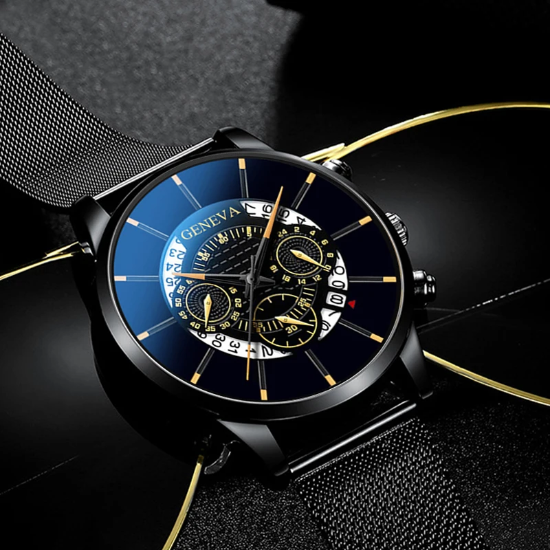 

2020 Relogio Masculino Watches Men Fashion Sport Box Stainless Steel Leather Strap Watch Quartz Business Wristwatch Reloj Hombre