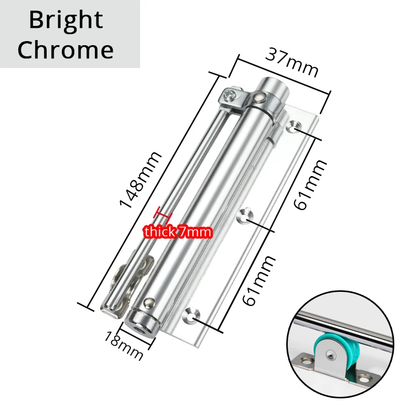 

KAK Регулируемый Дверной Доводчик Из Алюминиевого Сплава, Автоматический Пружинный Дверной Рычаг