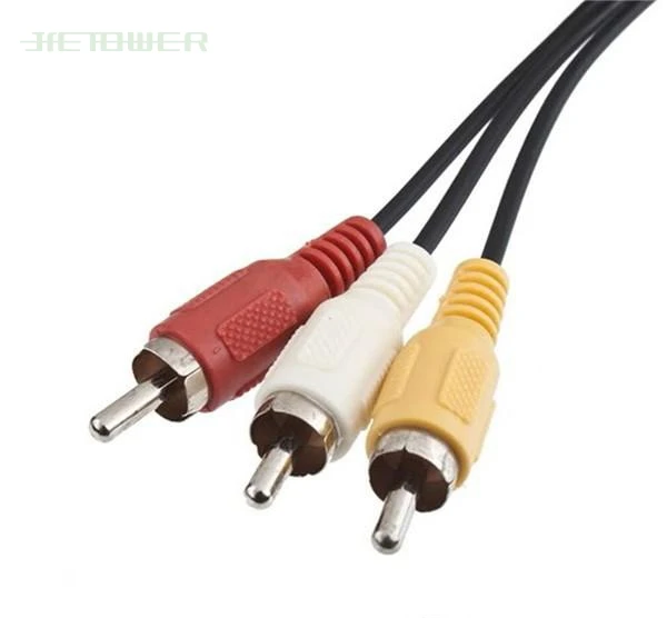 50 шт./лот 1 8 м 6 футов AV TV RCA видео Шнур кабель для игровой куб/для SNES GameCube/для Nintendo N64