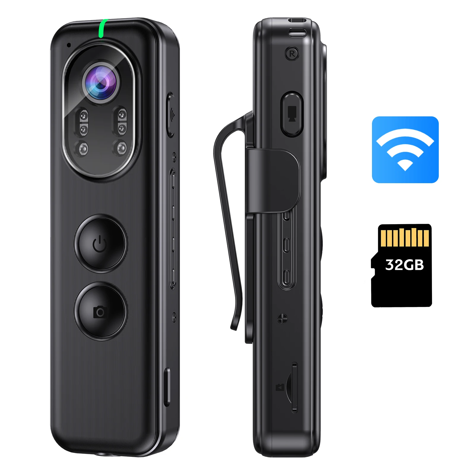 

BOBLOV D1 Small Body Camera WiFi Night Vision Portable Camcorder DVR Recording Pocket for Cycling/Meeting/Monitoring Mini Camera