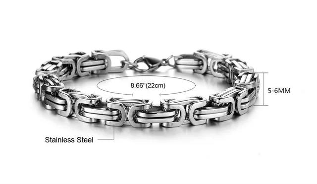 Byzantine Fashion Men's Stainless Steel Bracelet 6