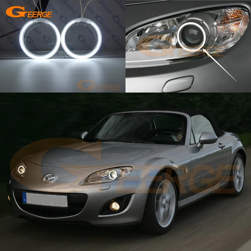 

For MAZDA MX-5 2009 2010 2011 2012 2013 2014 Excellent Ultra bright CCFL Angel Eyes Halo Rings kit car Accessories