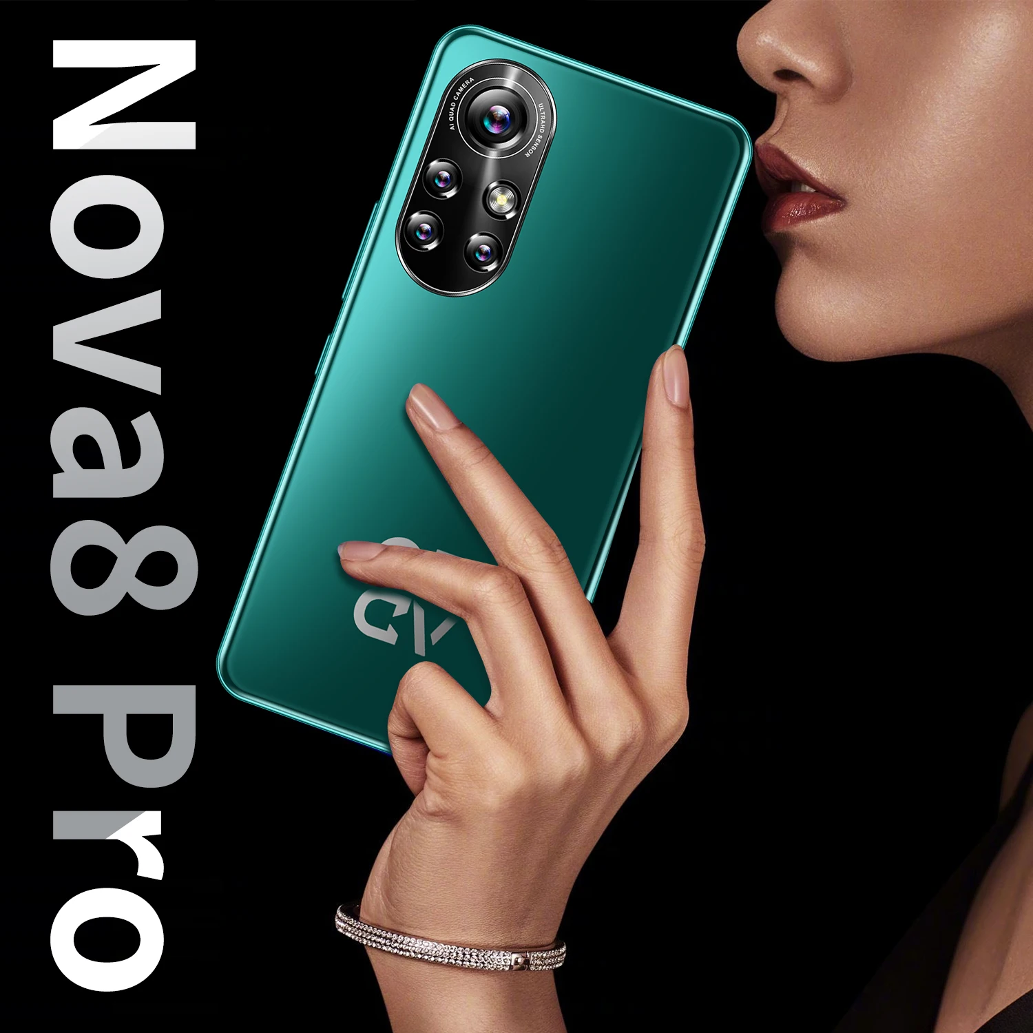 

Smartphone Android 11 Core Nova8 Pro 6.8 Inch 128/256GB 24+48MP 5G Smart Phone Face Unlock 6500mAh Cell Phone Dual SIM Celular