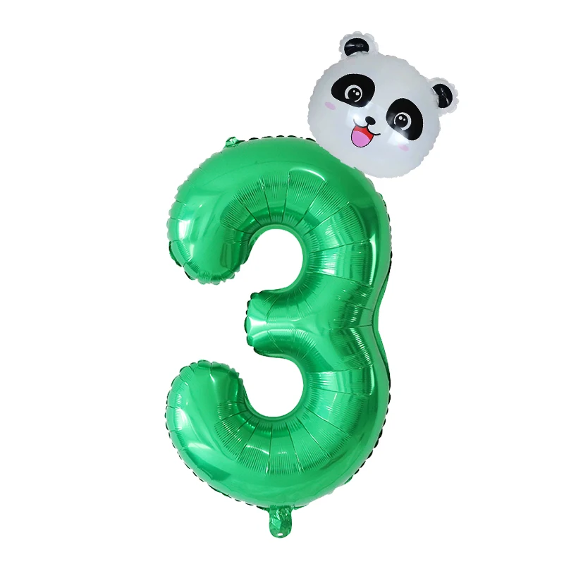 

30inch Black Cartoon Panda Foil Balloons Animal Helium Ballon Safari Jungle Theme Party Baloon Birthday Party Decor Kids Globos