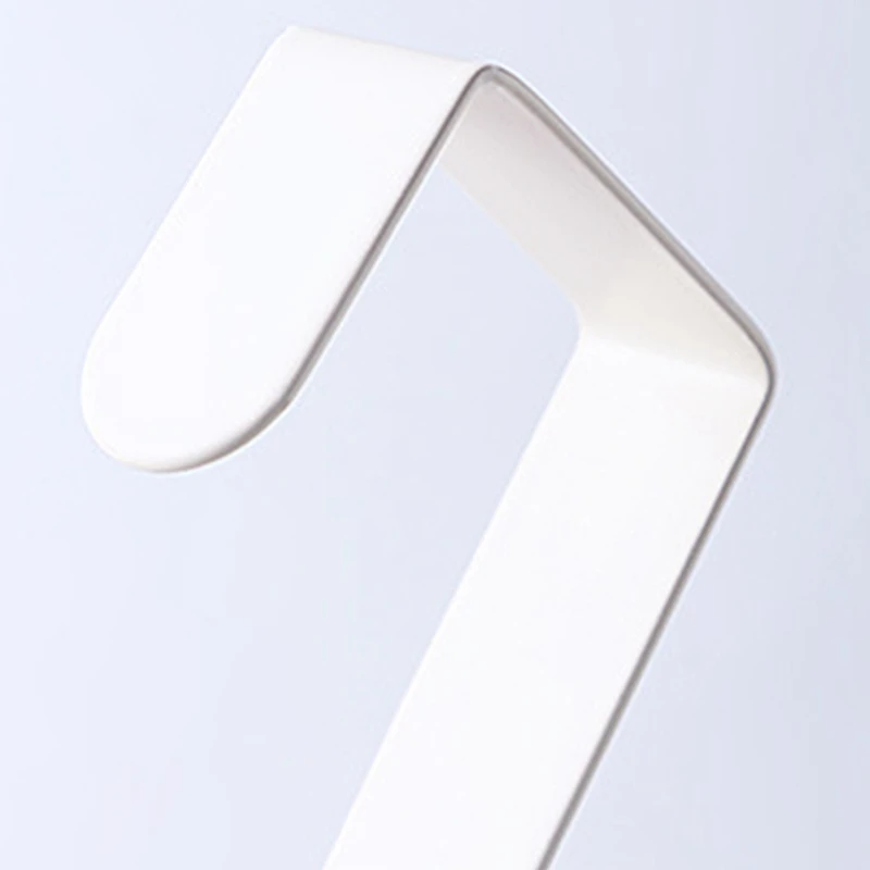 

4PCS Punch-Free Carbon Steel Door Rear Hook Clip-on Two-Link Door Rear Hook Double Hook Coat Hat and Bag Hanger