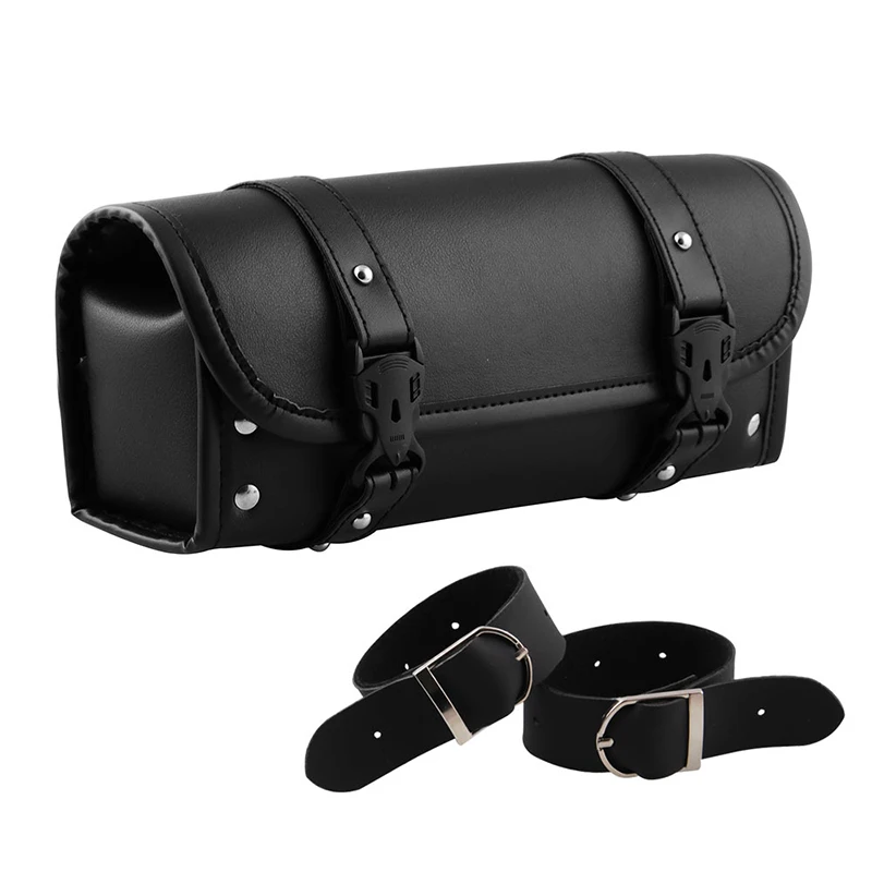 

New Motorcycle Fork Bag Handlebar Bag Bar Tool Bags Roll Tool Bags PU Leather