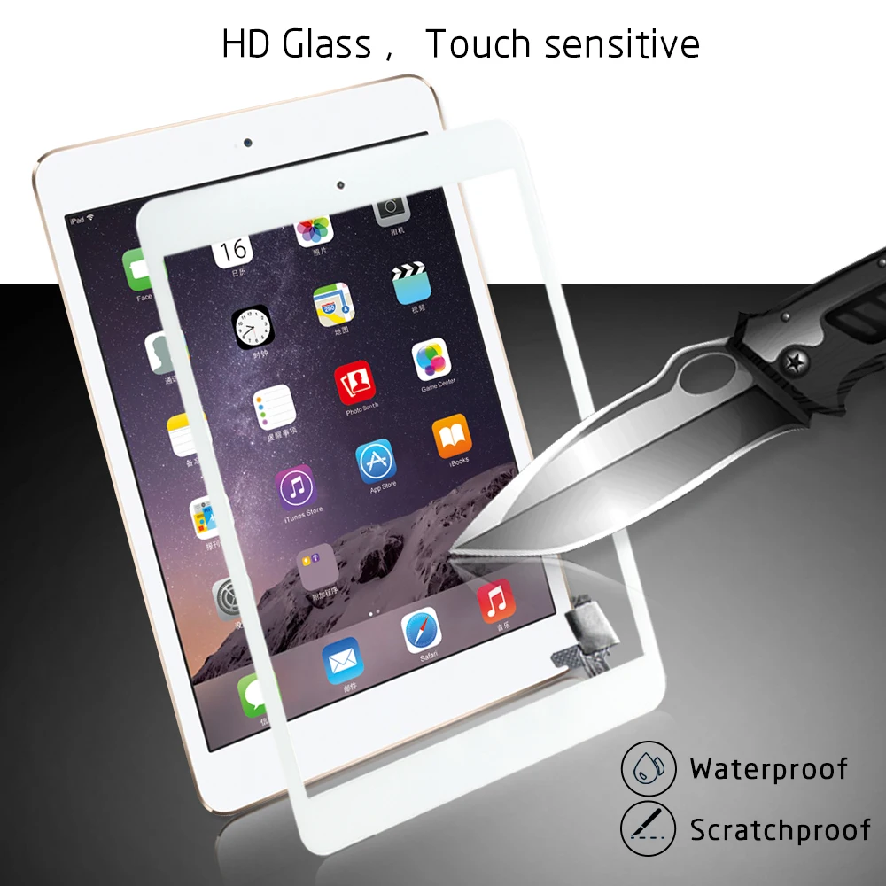 

Touch For iPad Mini 3 Touch Screen For iPad Mini3 Digitizer A1599 A1600 Glass Panel Sensor Screen + IC Connector no Home Button