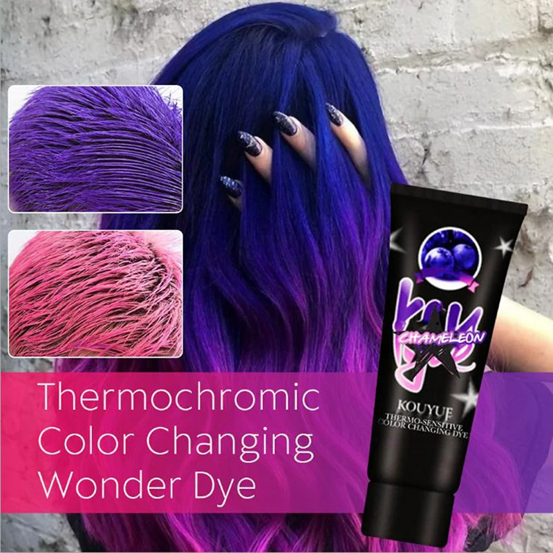 

Temperature Change Hair Dye Popular 4 Colors Hair Coloring Semi-permanent Mermaid Warm Discoloration Hair Styling
