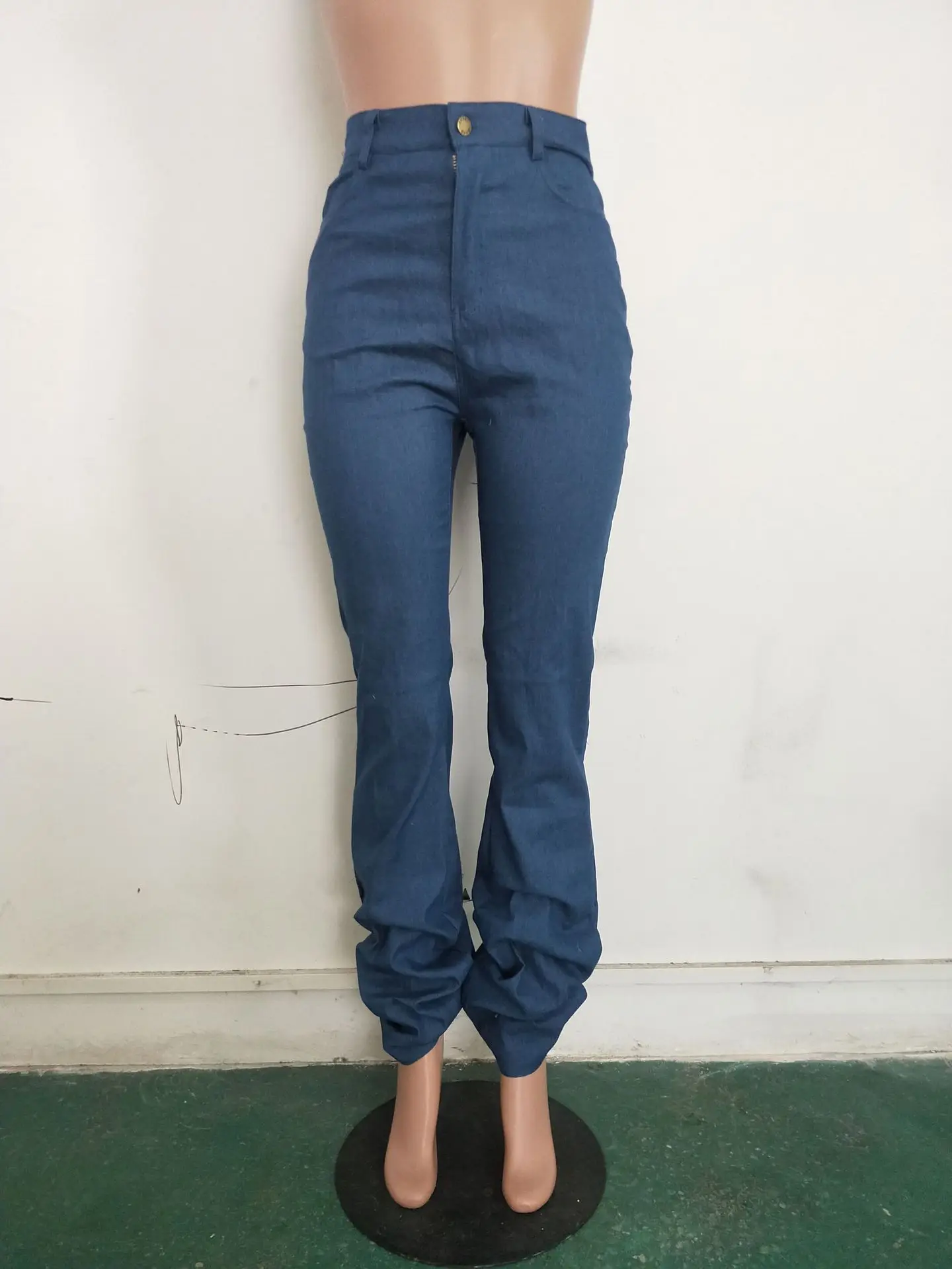 

KALENMOS Woman Jeans Classic Straight Denim Joggers Trousers 2020 Fall Winter Clothes Streetwear Daily Women Pants Plus Size New