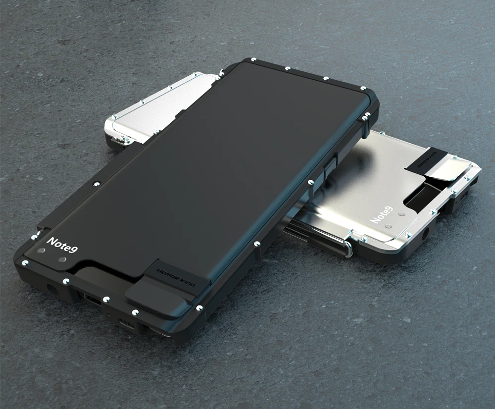 Роскошный металлический откидной Чехол Armor King из нержавеющей стали для Samsung Galaxy