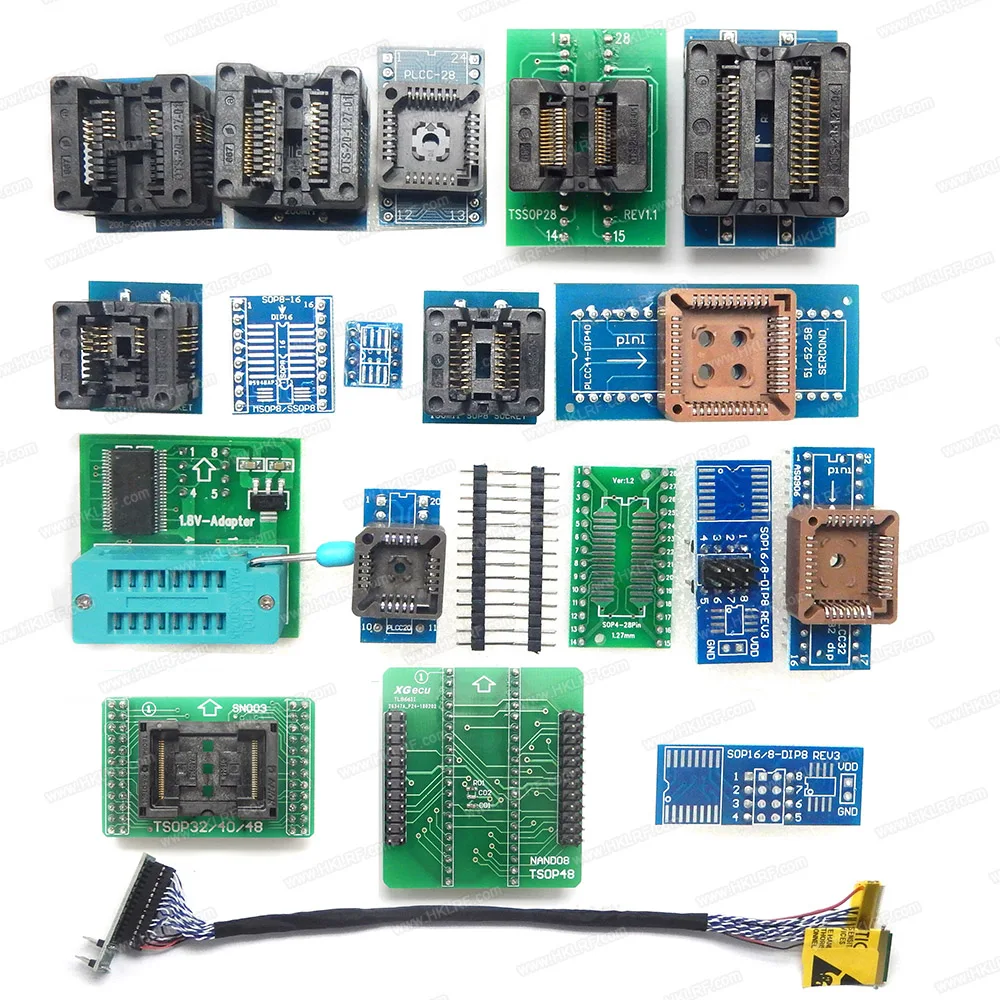 Универсальный USB программатор Minipro TL866II PLUS с 19 адаптерами лучше чем TL866A