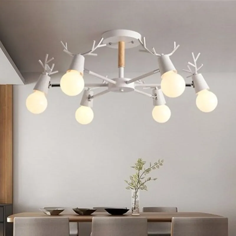 Светодиодный нная светодиодная Люстра для гостиной белая лампа спальни черные