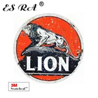 Фотообои, виниловые винтажные наклейки, Лев, круглые знаки, фотонаклейки для автомобильного двигателя, шлема, скейтборда