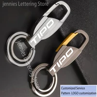 for fiat tipo metal keychain carabiner key ring with custom lettering for fiat tipo car accessories