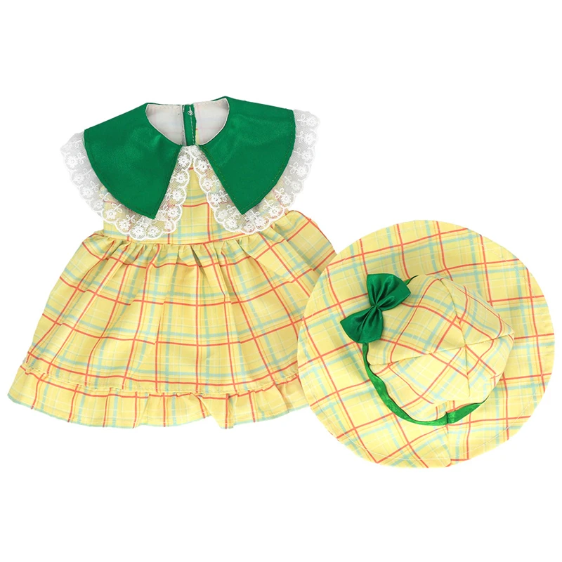

2021 Summer New Fashion Doll Dress 17 -18Inch American Girl Suit Newborn Baby Birthday Present Baby Reborn Doll Accessories
