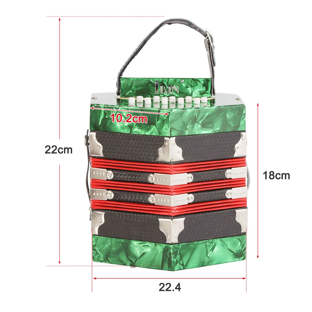 Concertina Accordion 20-Button 40-Reed Anglo Style with Carrying Bag | Спорт и развлечения