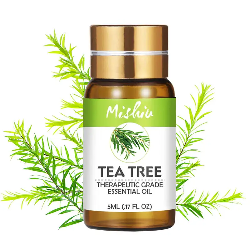 Mishiu Tea Tree Essential Oil Pure Aromatherapy Diffusers Emotional balance Air Fresh Fragrance Natural Body 5ML | Красота и здоровье